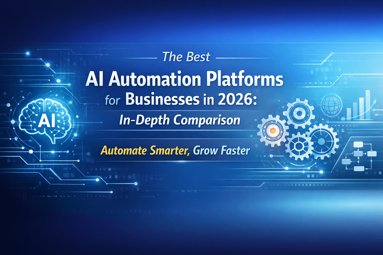 Business team evaluating AI automation platforms on digital dashboard