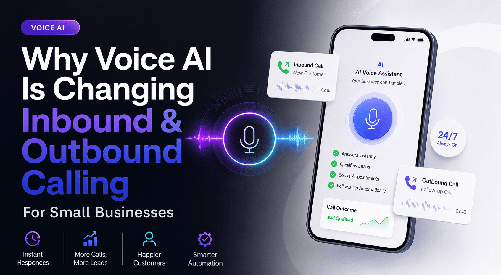 Featured image for Why Voice AI Is Changing Inbound and Outbound Calling for Small Businesses